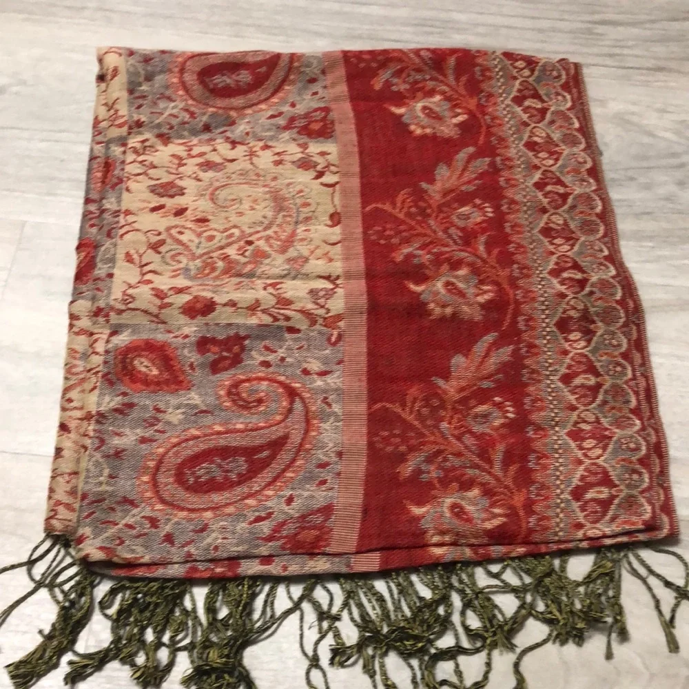 Paisley Pashminia with fringe